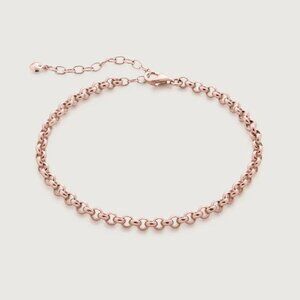 NEW Monica Vinader 18k Rose Gold Vintage Chain Bracelet